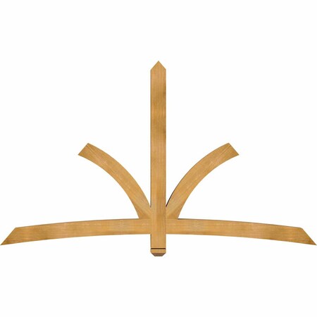 Ekena Millwork Davenport Rough Sawn Timber Gable Bracket, Western Red Cedar, 84"W x 49"H x 4"D x 4"F, 14/12 Pitch GBW084X49X0404DAV00RWR